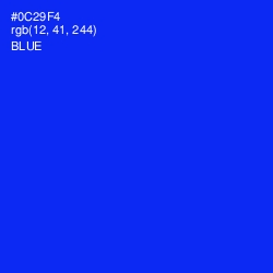 #0C29F4 - Blue Color Image