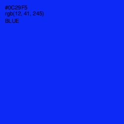 #0C29F5 - Blue Color Image