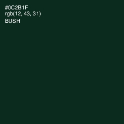 #0C2B1F - Bush Color Image