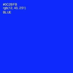 #0C2BFB - Blue Color Image