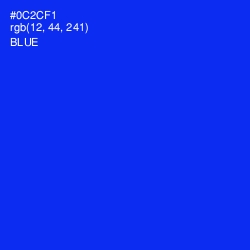 #0C2CF1 - Blue Color Image