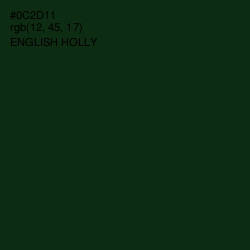 #0C2D11 - English Holly Color Image