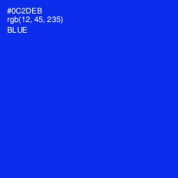 #0C2DEB - Blue Color Image