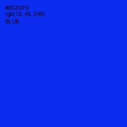 #0C2DF0 - Blue Color Image