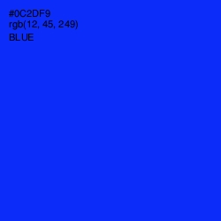 #0C2DF9 - Blue Color Image