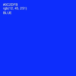 #0C2DFB - Blue Color Image