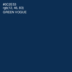 #0C2E53 - Green Vogue Color Image