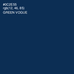 #0C2E55 - Green Vogue Color Image