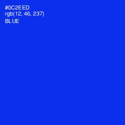 #0C2EED - Blue Color Image