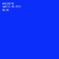 #0C2EFB - Blue Color Image
