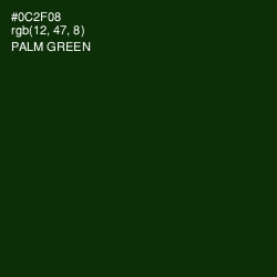#0C2F08 - Palm Green Color Image