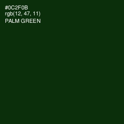 #0C2F0B - Palm Green Color Image