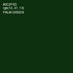 #0C2F0D - Palm Green Color Image