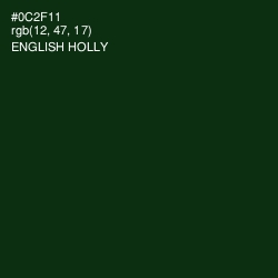 #0C2F11 - English Holly Color Image