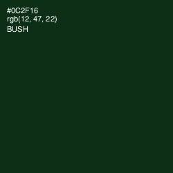 #0C2F16 - Bush Color Image