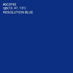 #0C2F83 - Resolution Blue Color Image