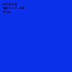 #0C2FEB - Blue Color Image