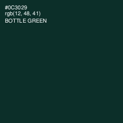 #0C3029 - Bottle Green Color Image