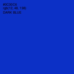 #0C30C6 - Dark Blue Color Image