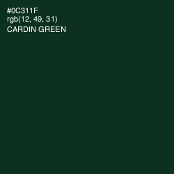 #0C311F - Cardin Green Color Image