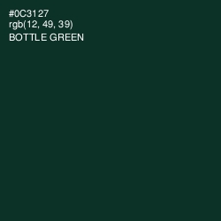 #0C3127 - Bottle Green Color Image