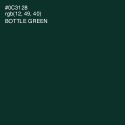 #0C3128 - Bottle Green Color Image