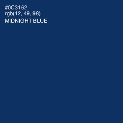 #0C3162 - Midnight Blue Color Image