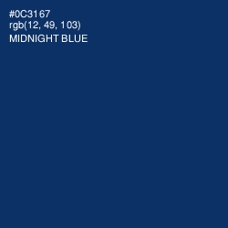 #0C3167 - Midnight Blue Color Image