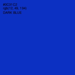 #0C31C2 - Dark Blue Color Image