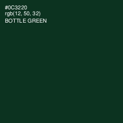 #0C3220 - Bottle Green Color Image