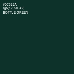 #0C322A - Bottle Green Color Image