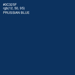 #0C325F - Prussian Blue Color Image