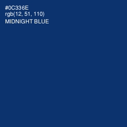 #0C336E - Midnight Blue Color Image