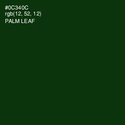 #0C340C - Palm Leaf Color Image