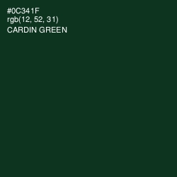 #0C341F - Cardin Green Color Image