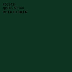 #0C3421 - Bottle Green Color Image