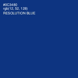 #0C3480 - Resolution Blue Color Image