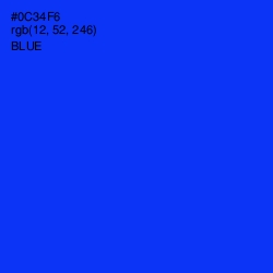 #0C34F6 - Blue Color Image