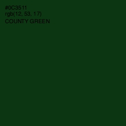 #0C3511 - County Green Color Image