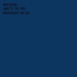 #0C3560 - Midnight Blue Color Image