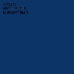#0C3565 - Midnight Blue Color Image