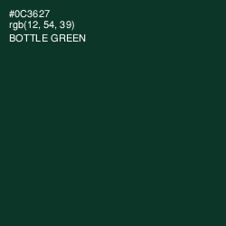 #0C3627 - Bottle Green Color Image