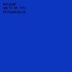 #0C36BF - Persian Blue Color Image