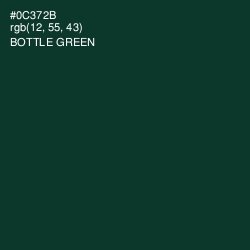 #0C372B - Bottle Green Color Image