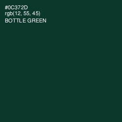 #0C372D - Bottle Green Color Image