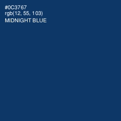 #0C3767 - Midnight Blue Color Image