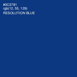 #0C3781 - Resolution Blue Color Image