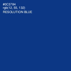 #0C3784 - Resolution Blue Color Image