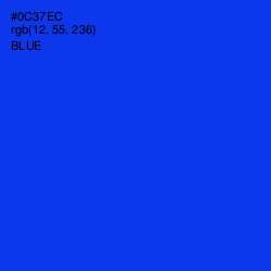 #0C37EC - Blue Color Image