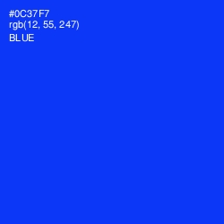 #0C37F7 - Blue Color Image